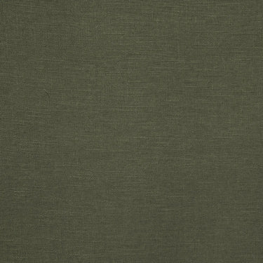 Enfärgat Göran-tyg i mörkoliv ton med naturlig textur.