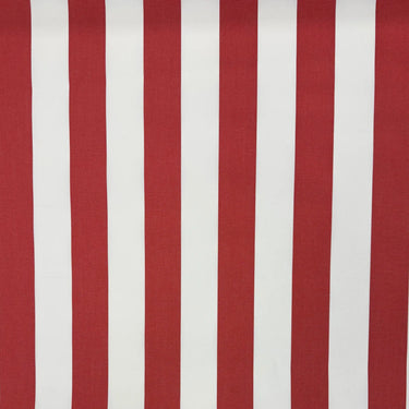 Röd och vit randig markisväv i slitstark polyester för markiser och solskydd