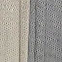 Flera varianter av möbeltyget Saga i grå och beige färger. Tätt rutmönster i slitstark bomulls- och polyestermix, perfekt för dagligt bruk.