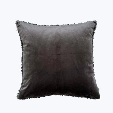 Svart kuddfodral 45x45 med slät baksida och dragkedja