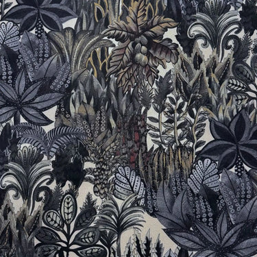 Mönstrat tyg Darius i mörk färgvariant, i 100 % bomull med matt yta och tät väv.