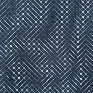 Rutigt tyg Ester i mörkblå ton, kraftigt dubbelvävt tyg med hög hållbarhet för möbler och inredning.