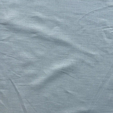 Gardintyg Ludwig i blågrön nyans – mjukt linne/bomullstyg med levande struktur