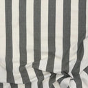 Randigt tyg i grön och natur med breda ränder – Filippa metervara