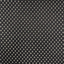Romeo möbeltyg i svart med små tätt placerade motiv som skapar en subtil prickig struktur. Dubbelvävt tyg för möbelklädsel och vardagligt bruk.
